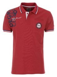 Peak Mountain Koszulka polo "Calor" w kolorze czerwonym rozmiar: L. Czerwone koszulki polo męskie Peak Mountain, l, bez wzorów, z bawełny, bez ramiączek. Za 96.60 zł.