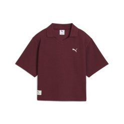 Damska koszulka polo PUMA Class o luźnym kroju PUMA Ruby Shimmer Red. Czerwone bluzki damskie Puma, bez wzorów, bez ramiączek. Za 129.00 zł.