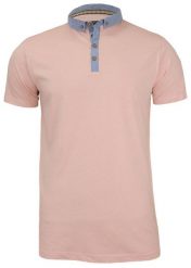 Koszulka Polo z Niebieskimi Wstawkami - 100% BAWEŁNA - Brave Soul, Męska. Czerwone koszulki polo męskie Brave Soul, l, bez wzorów, z bawełny, bez ramiączek. Za 49.00 zł.