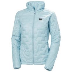 Kurtka narciarska damska izolowana Helly Hansen Lifaloft. Niebieskie kurtki damskie Helly Hansen, bez wzorów, bez kaptura, narciarskie. Za 852.00 zł.