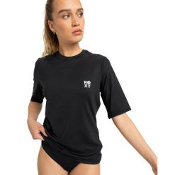 Koszulka rash vest z krótkim rękawem dla Kobiety HAPPY WAVES Czarny. Czarne bikini damskie Roxy, l, bez wzorów, z elastanu, bez kołnierzyka. Za 149.99 zł.