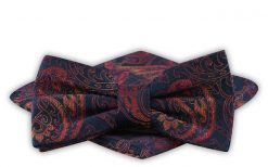 Mucha Męska z Poszetką - Alties - Miedziany, Orientalny Wzór. Brązowe krawaty i muchy męskie Alties, bez wzorów, eleganckie. Za 54.00 zł.
