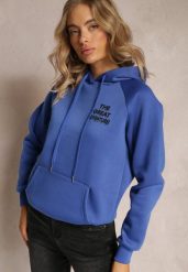 Granatowa Wsuwana Bluza z Kapturem Sivame. Niebieskie bluzy z kapturem damskie Renee, l, z polaru. Za 79.99 zł.