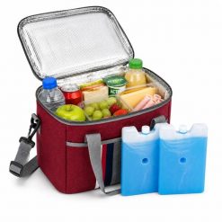 Torba Termiczna 35x26x30 cm - XL Torba Chłodząca - Zawiera 2 Wkłady Chłodzące. Czerwone torebki klasyczne damskie EUROCATCH, bez wzorów, z materiału, bez dodatków. Za 124.99 zł.