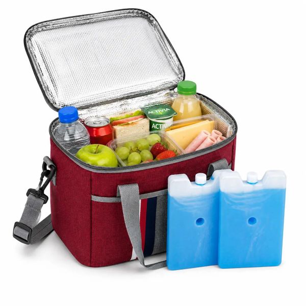 Torba Termiczna 35x26x30 cm - XL Torba Chłodząca - Zawiera 2 Wkłady Chłodzące. Czerwone torebki klasyczne damskie EUROCATCH, bez wzorów, z materiału, bez dodatków. Za 124.99 zł.