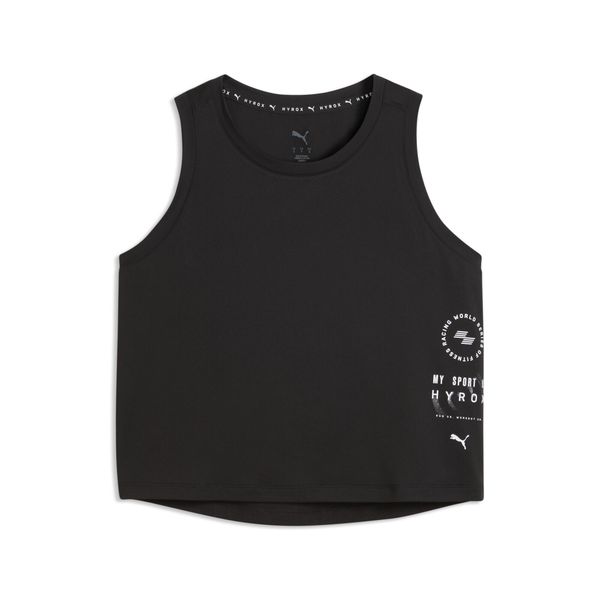 Damska skrócona koszulka na ramiączkach PUMA x HYROX CLOUDSPUN ThermoAdapt PUMA. Czarne bluzki sportowe damskie Puma, xl, bez wzorów, z dżerseju, bez ramiączek. Za 179.00 zł.