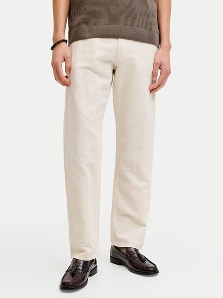 Jack & Jones Spodnie materiałowe Chris 12293296 Beżowy jasny Loose Fit. Brązowe spodnie materiałowe męskie Jack & Jones, bez wzorów, z bawełny. Za 224.99 zł.