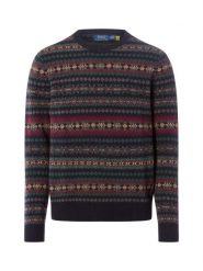 Polo Ralph Lauren Męski wełniany sweter Mężczyźni Wełna niebieski|wielokolorowy wzorzysty, L. Niebieskie swetry męskie Polo Ralph Lauren, l, bez wzorów, z wełny, bez kołnierzyka. Za 899.95 zł.