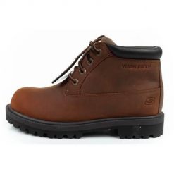 Buty do chodzenia męskie Skechers 205274CDB. Brązowe buty sportowe na co dzień męskie Skechers, na zimę, z materiału, bez zapięcia, trekkingowe. Za 327.00 zł.