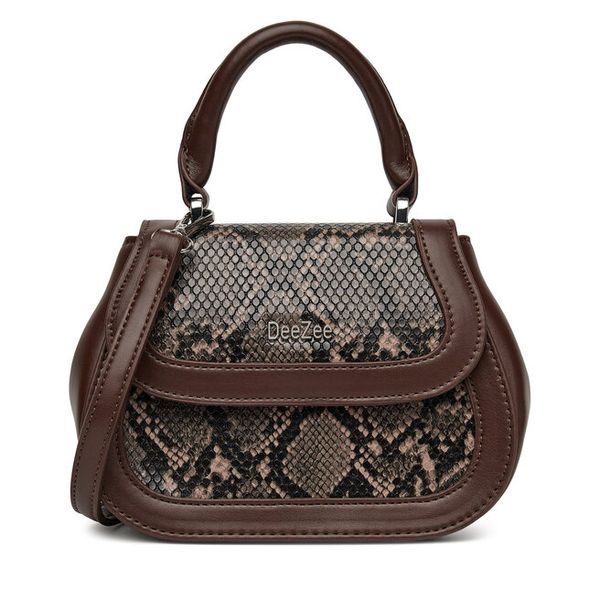 Torebka DeeZee. Brązowe torebki klasyczne damskie DeeZee, bez wzorów, bez dodatków. Za 129.99 zł.