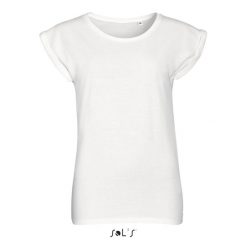 Koszulka Sol's Melba. Białe t-shirty damskie SOL'S, m, bez wzorów, z bawełny, bez kołnierzyka. Za 65.50 zł.