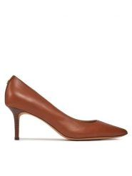 LAUREN RALPH LAUREN Szpilki 802940602002 Brązowy. Brązowe szpilki Lauren Ralph Lauren, bez wzorów, ze skóry, bez obcasa. Za 449.99 zł.