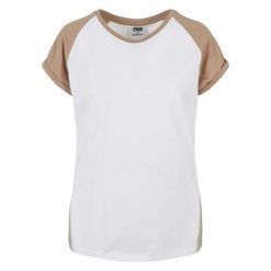 Koszulka damska Urban Classics Contrast Raglan GT. Białe bluzki damskie Urban Classics, bez wzorów, bez kołnierzyka. Za 102.00 zł.