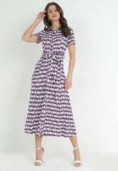 Fioletowa Koszulowa Sukienka Maxi z Materiałowym Paskiem Rainora. Fioletowe sukienki damskie Born2be, na co dzień, l, bez wzorów, z materiału, eleganckie, bez kołnierzyka, bez ramiączek, maxi, kopertowe. W wyprzedaży za 175.99 zł.