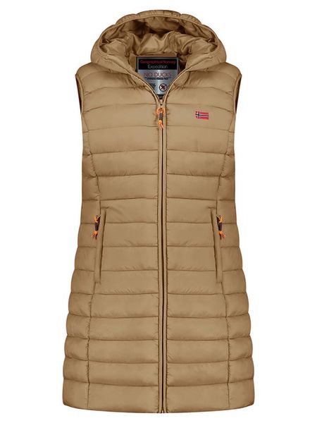 Geographical Norway Kamizelka pikowana "Vatikolor" w kolorze jasnobrązowym rozmiar: XL. Brązowe kamizelki damskie Geographical Norway, xl. Za 170.47 zł.