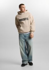 Bluza sportowa męska Prosto Big log z kapturem. Brązowe bluzy sportowe męskie Prosto., bez wzorów, z dresówki, klasyczne, bez kołnierzyka, bez ramiączek. Za 224.99 zł.