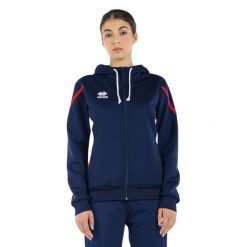 Bluza z kapturem Errea Clancy. Białe bluzy sportowe damskie ERREA, m, bez wzorów, z materiału, bez ramiączek, krótkie, z kapturem. Za 286.15 zł.