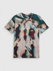 4F T-shirt regular z nadrukiem męski - multikolor S. T-shirty męskie 4f, m, bez wzorów, z materiału, bez kołnierzyka. Za 99.99 zł.