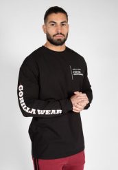 Bluzka męska z długim rękawem Gorilla Wear Boise Oversized Long Sleeve. Czarne koszulki męskie z długim rękawem GORILLA WEAR, m. Za 219.35 zł.
