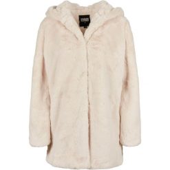 Damska kurtka z kapturem Urban Classics teddy coat. Białe kurtki damskie Urban Classics, s, bez wzorów, z kapturem. Za 299.50 zł.