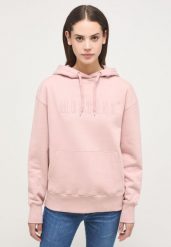 DAMSKA BLUZA Z KAPTIREM MUSTANG Bianca H Logo Pale Mauve 1014240 8094. Fioletowe bluzy bez kaptura damskie Mustang, xl. Za 189.99 zł.