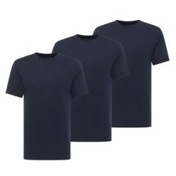 3-Pak T-Shirt Mustang Style Alex Granatowy 1017988 4136. Niebieskie t-shirty męskie Mustang, uniwersalny, bez wzorów, bez kołnierzyka. W wyprzedaży za 119.99 zł.