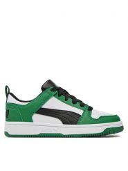 Puma Sneakersy Rebound Layup Lo SL Jr 370490 Zielony. Zielone buty sportowe chłopięce Puma, ze skóry, bez zapięcia. Za 189.99 zł.