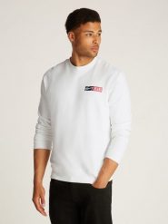 TOMMY JEANS Bluza w kolorze białym rozmiar: 3XL. Białe bluzy bez kaptura męskie Tommy Jeans, xl, z bawełny. Za 201.55 zł.