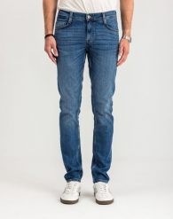 MUSTANG OREGON SLIM MĘSKIE SPODNIE JEANSOWE JEANSY DŻINSY DENIM BLUE 1015041 5000 702. Niebieskie jeansy męskie Mustang. W wyprzedaży za 159.99 zł.