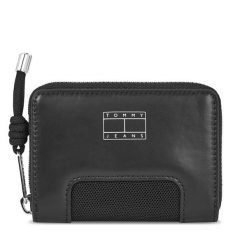Portfel Tommy Jeans. Czarne portfele damskie Tommy Jeans, bez wzorów, z jeansu. Za 229.99 zł.