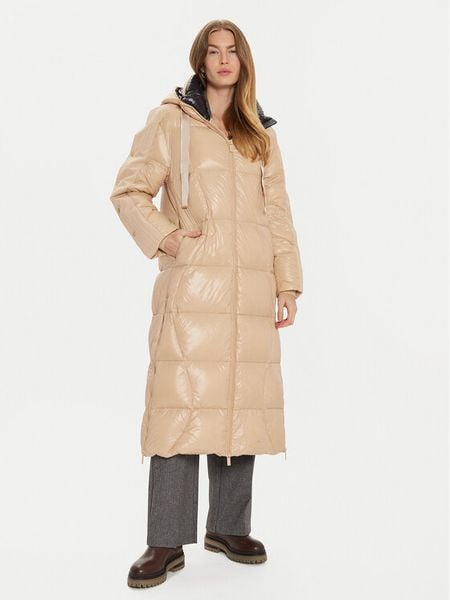 ViCOLO Kurtka puchowa TS0025 Beżowy Regular Fit. Brązowe kurtki damskie ViCOLO, s, bez wzorów, z puchu, bez kaptura. Za 779.00 zł.