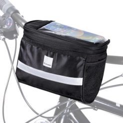 Torba rowerowa na kierownicę Wozinsky wodoodporna 2 L czarny. Czarne torebki klasyczne damskie Wozinsky, bez wzorów, bez dodatków. W wyprzedaży za 46.99 zł.