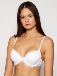 Calvin Klein Underwear Biustonosz z fiszbiną 0000F3784E Biały. Białe biustonosze Calvin Klein Underwear, bez wzorów, z bawełny. Za 139.99 zł.