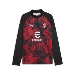 Męska koszulka na rozgrzewkę AC Milan z zamkiem 1/4 PUMA. Czarne t-shirty sportowe męskie Puma, m, bez ramiączek, do piłki nożnej. Za 349.00 zł.