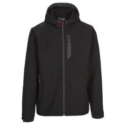 Trespass Marlon B - Męski softshell Jkt Black. Czarne kurtki softshell damskie Trespass, m, bez wzorów, z softshellu, bez kaptura. Za 377.99 zł.