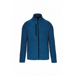 Cętkowana kurtka z zamkiem błyskawicznym Kariban. Niebieskie kurtki męskie KARIBAN, s, bez wzorów, z dresówki, sportowe, bez kaptura. Za 229.00 zł.