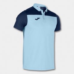 Koszulka polo do tenisa męska Joma Hobby II. Niebieskie koszulki polo męskie Joma, m, bez wzorów, bez ramiączek. W wyprzedaży za 123.90 zł.
