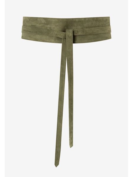 More & More Skórzany pasek w kolorze khaki rozmiar: 100. Brązowe paski damskie MORE & MORE, bez wzorów, z materiału. Za 90.95 zł.
