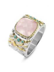 Nomad Pozłacany pierścionek z kamieniami szlachetnymi rozmiar: 52. Różowe pierścionki damskie Nomad, z cyrkonią, pozłacane. Za 304.99 zł.