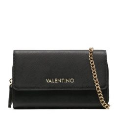 Torebka Valentino. Czarne torebki klasyczne damskie Valentino, bez wzorów, wizytowe, bez kołnierzyka, bez ramiączek. Za 249.99 zł.