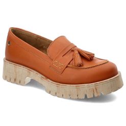Pomarańczowe Półbuty Maciejka Wygodne Skórzane Buty Damskie. Brązowe półbuty damskie Maciejka, bez wzorów, ze skóry, bez obcasa, na obcasie. Za 379.00 zł.