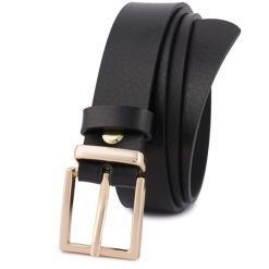 Pasek skórzany BELTIMORE r.85-100 cm O11 czarny. Czarne paski damskie bez wzorów. Za 54.90 zł.