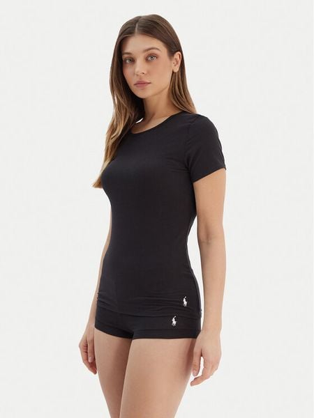 Polo Ralph Lauren Piżama 4P0719 Czarny Regular Fit. Czarne piżamy damskie Polo Ralph Lauren, xl, bez wzorów, z bawełny, bez ramiączek. Za 349.99 zł.