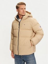 Tommy Jeans Kurtka puchowa Essential DM0DM19786 Beżowy Regular Fit. Brązowe kurtki męskie Tommy Jeans, m, bez wzorów, z jeansu, bez kaptura. Za 689.99 zł.