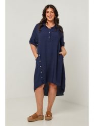 Curvy Lady Sukienka w kolorze granatowym rozmiar: 40/42. Niebieskie sukienki damskie Curvy Lady, bez wzorów, klasyczne, bez kołnierzyka, bez ramiączek, midi. Za 132.36 zł.