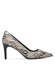 MICHAEL Michael Kors Szpilki Alina Felx Pump 40T6HNMP1E Beżowy. Brązowe szpilki MICHAEL Michael Kors, bez wzorów, ze skóry, bez obcasa. Za 679.99 zł.