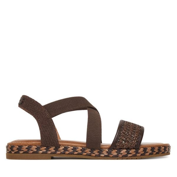 Sandały Tamaris. Brązowe sandały damskie Tamaris, bez wzorów, bez obcasa, na płaskiej podeszwie. Za 259.99 zł.