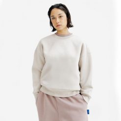 Bluza okrągły dekolt damska Elementals. Brązowe bluzy bez kaptura damskie Decathlon, s, z bawełny. W wyprzedaży za 99.99 zł.