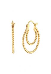 Elli Damskie kreole Twisted Elegant ze srebra próby 925 Sterling Silver Kolczyki koła 1 ct. Szare kolczyki damskie Elli, srebrne. Za 248.99 zł.