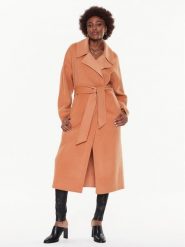 Calvin Klein Płaszcz wełniany K20K205006 Pomarańczowy Oversize. Brązowe płaszcze damskie CALVIN KLEIN, na zimę, bez wzorów, z wełny. Za 899.00 zł.